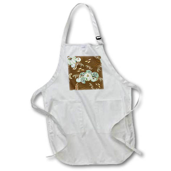 Apron - Pretty Image Of Watercolor Green Pumpkin Trios Pattern Fall Autumn Patterns