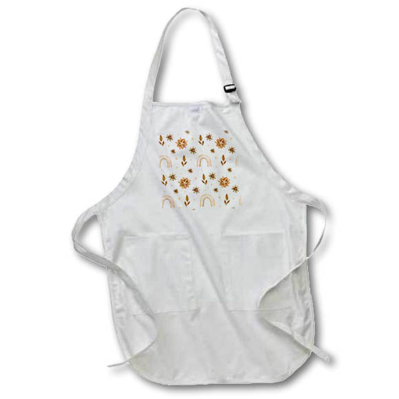 Apron - Pretty Flowers and Rainbows Pattern Fall Autumn Patterns