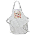 Apron - Pink, Orange, Burgundy Flowers and Leaves Pattern Fall Autumn Patterns
