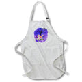 Apron - Monogram Letter L Watercolor Flowers Butterfly Blue Background Monograms