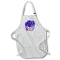 Apron - Monogram Letter P Watercolor Flowers Butterfly Blue Background Monograms