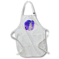 Apron - Monogram Letter S Watercolor Flowers Butterfly Blue Background Monograms