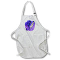 Apron - Monogram Letter Y Watercolor Flowers Butterfly Blue Background Monograms