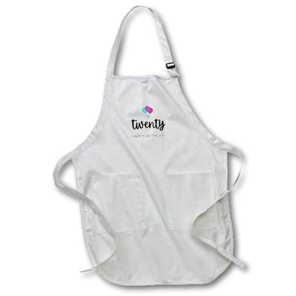 Apron - twenty, happy birthday Retirement and Celebration - TEXT
