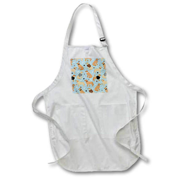 Apron - Golden Retriever and Bones Dog Pattern Designs Dogs