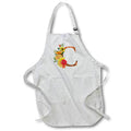 Apron - Pretty Fall Flowers Image Of Copper Monogram Initial C Fall Autumn Monograms
