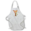 Apron - Pretty Fall Flowers Image Of Copper Monogram Initial Y Fall Autumn Monograms
