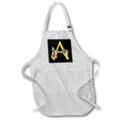 Apron - Monogram Initial A In An Image Of Gold With Fall Leaves Fall Autumn Monograms