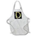 Apron - Monogram Initial D In An Image Of Gold With Fall Leaves Fall Autumn Monograms