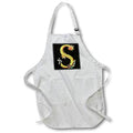 Apron - Monogram Initial S In An Image Of Gold With Fall Leaves Fall Autumn Monograms