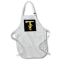 Apron - Monogram Initial T In An Image Of Gold With Fall Leaves Fall Autumn Monograms