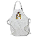 Apron - Cute Fall Patchwork Monogram Initial A Fall Autumn Monograms