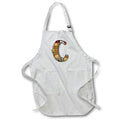 Apron - Cute Fall Patchwork Monogram Initial C Fall Autumn Monograms