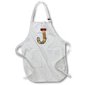 Apron - Cute Fall Patchwork Monogram Initial J Fall Autumn Monograms