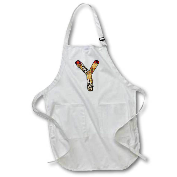 Apron - Cute Fall Patchwork Monogram Initial Y Fall Autumn Monograms
