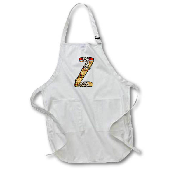 Apron - Cute Fall Patchwork Monogram Initial Z Fall Autumn Monograms