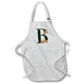 Apron - Pretty Fall Flowers and Pumpkins Monogram Initial B Fall Autumn Monograms