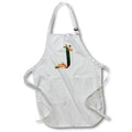 Apron - Pretty Fall Flowers and Pumpkins Monogram Initial J Fall Autumn Monograms