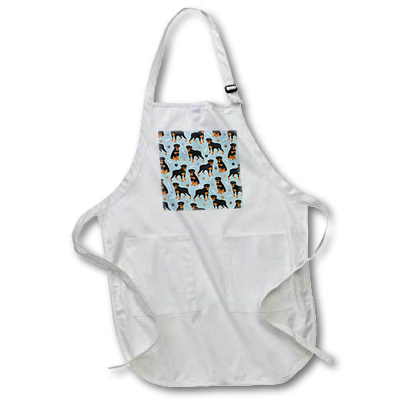 Apron - Rottweiler Paws and Bones Dog Pattern Designs Dogs