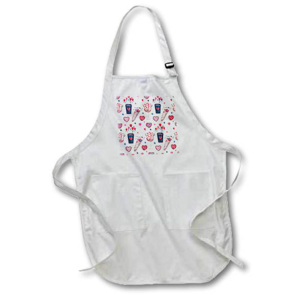 Apron - Cute Valentines Sweets Pattern Valentine Patterns