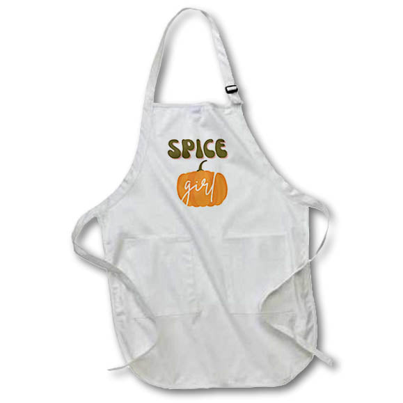 Apron - Pumpkin Spice Girl Design 3dRose - Rosette - Thanksgiving Fall