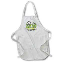 Apron - St. Patricks Day One Lucky Teacher St. Patricks Day