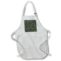 Apron - Cute Little Four Leaf Clovers, Green Beer, Leprechaun Faces Pattern St. Patricks Day