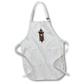 Apron - A cherry wood antique clock in thin box form with circular top Graphics Antique