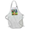Apron - Impressive ginger Easter bunny, colorful eggs, flowers digital art Alexis Design - Holidays Easter