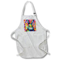 Apron - Cute bunny or rabbit, red, yellow background. Cool digital art gift Alexis Design - Animals Bunny