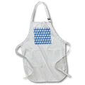 Apron - Isometric Cube Pattern Dark Blue Grey Geometric Art Cut Out Digital Art - Honeycomb Pattern