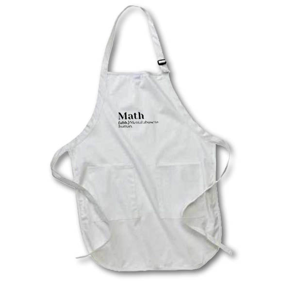 Apron - Math Mental Abuse To Human Funny Dictionary 3dRose - Rosette - Funny Dictionary