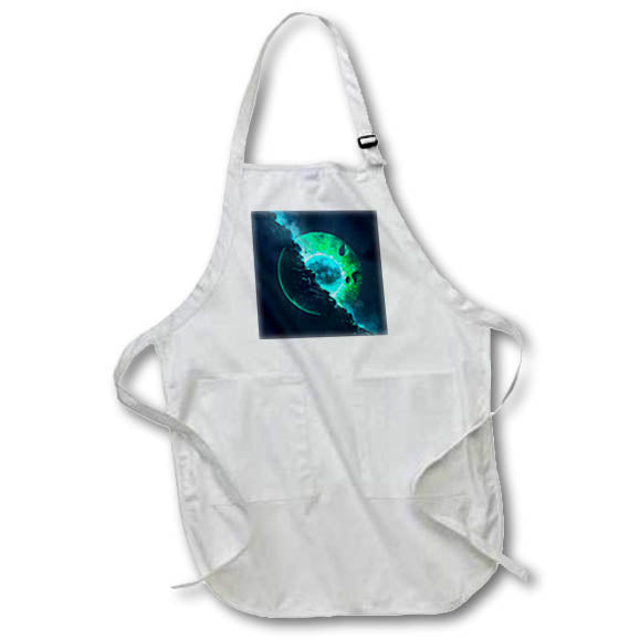 Apron - Emerald Lunar Core Cracking Open DALL-E AI Art aka stine1 - Cosmic Universe