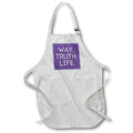 Apron - Way Truth Live Christian Library Prints 3dRose - Rosette - Christian Library