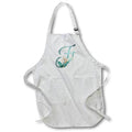 Apron - Green Boho Lily Monogram Initial F Floral Monograms