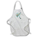 Apron - Green Boho Lily Monogram Initial K Floral Monograms