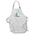 Apron - Green Boho Lily Monogram Initial L Floral Monograms