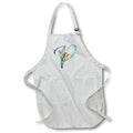 Apron - Green Boho Lily Monogram Initial P Floral Monograms