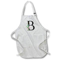 Apron - Chic Black Monogram Initial B With Pretty Pink Flowers Floral Monograms