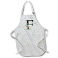 Apron - Chic Black Monogram Initial F With Pretty Pink Flowers Floral Monograms