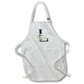 Apron - Chic Black Monogram Initial L With Pretty Pink Flowers Floral Monograms