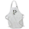 Apron - Chic Black Monogram Initial P With Pretty Pink Flowers Floral Monograms