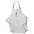 Apron - Blue Monogram Initial L With Pretty Yellow Wild Flowers Floral Monograms