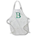 Apron - Elegant Green Monogram Initial B With Eucalyptus Leaves Floral Monograms