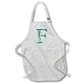 Apron - Elegant Green Monogram Initial F With Eucalyptus Leaves Floral Monograms