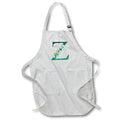 Apron - Elegant Green Monogram Initial Z With Eucalyptus Leaves Floral Monograms
