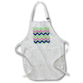 Apron - Chevron Pattern In Blue and Dusky Pink Digital Art - Chevron Pattern