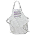 Apron - Diamond Repeating Pattern In Crocus Purple and White Digital Art - Honeycomb Pattern