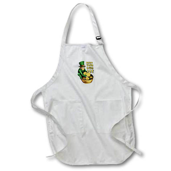 Apron - Bring Your Own Pot St Patricks Day Leprechaun Vector Art - Leprechaun