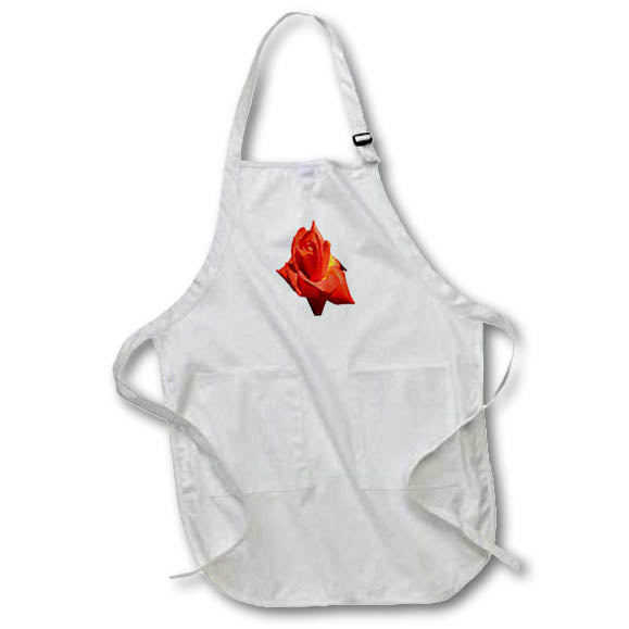Apron - Beautiful Red Rose Isolated Vector Vector Art - Red Rose